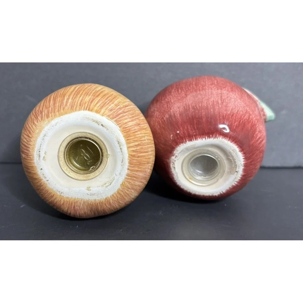 Noble Excellence Napa Valley Salt and Pepper Shakers Pear Apple Fruit Figural